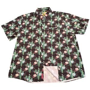 Dixxon Shirt Men 4XL Black Button Down Short Sleeve Good Time Charlie Pearl Snap